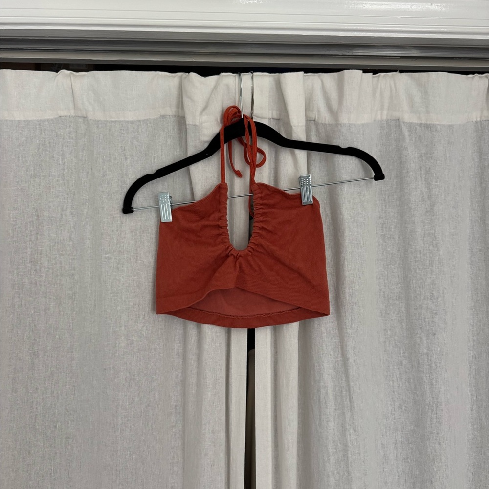 Urban Outfitters Rust Halter Crop Top
